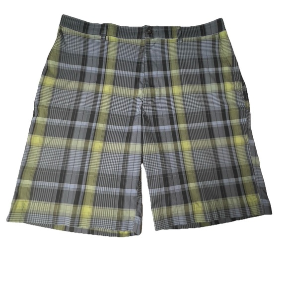 PGA Tour Other - PGA‎ Tour Golf Shorts Blue Green Plaid 36W Lightweight Wicking Stretch Quick Dry